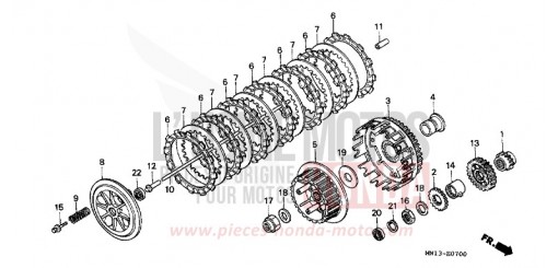 EMBRAYAGE XR600RP de 1993